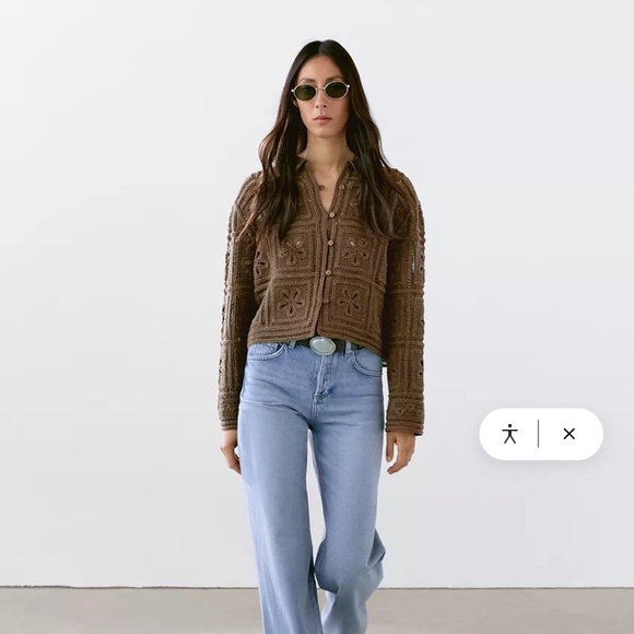 Massimo Dutti Sweaters - New Massimo Dutti crochet knit cardigan